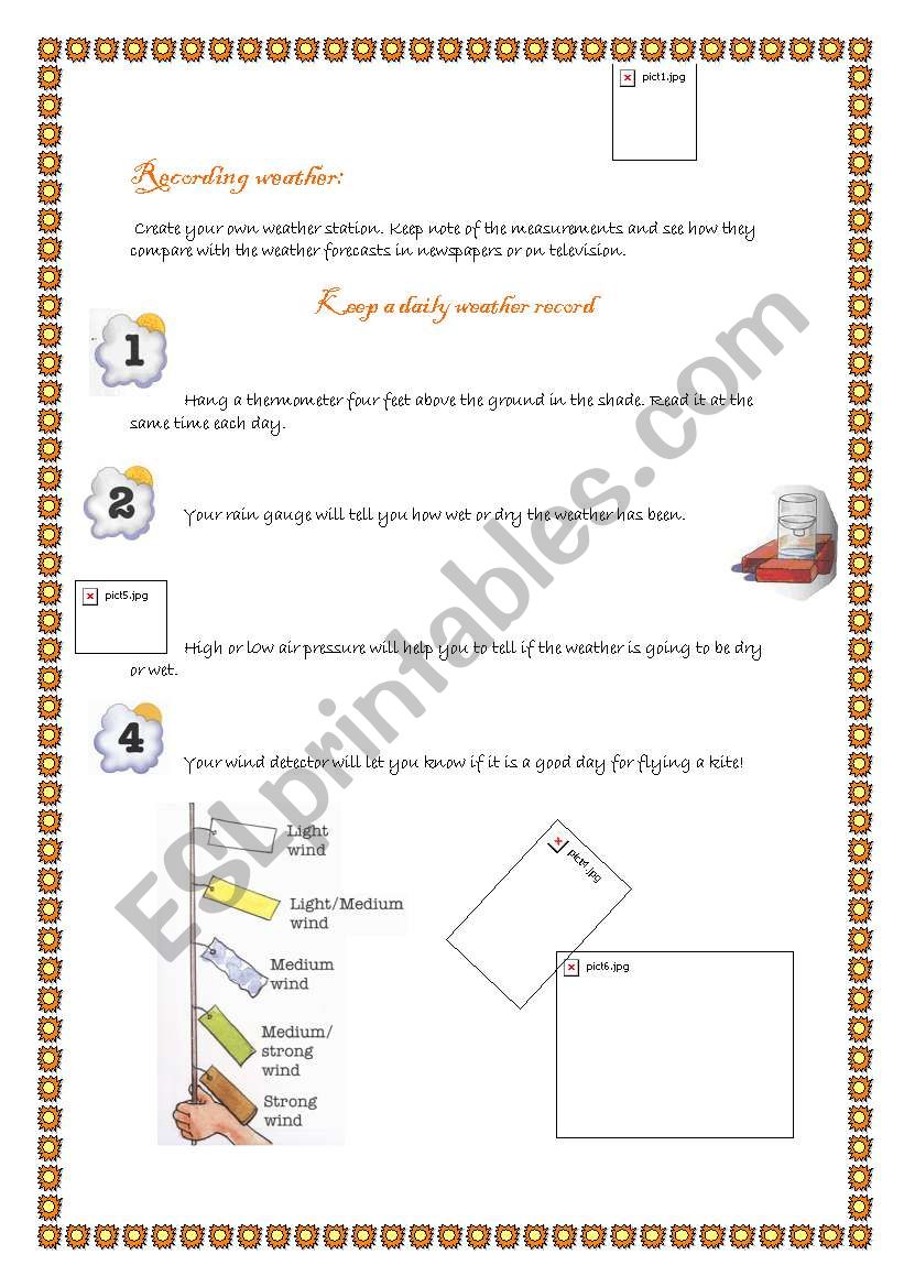 weather II part. worksheet