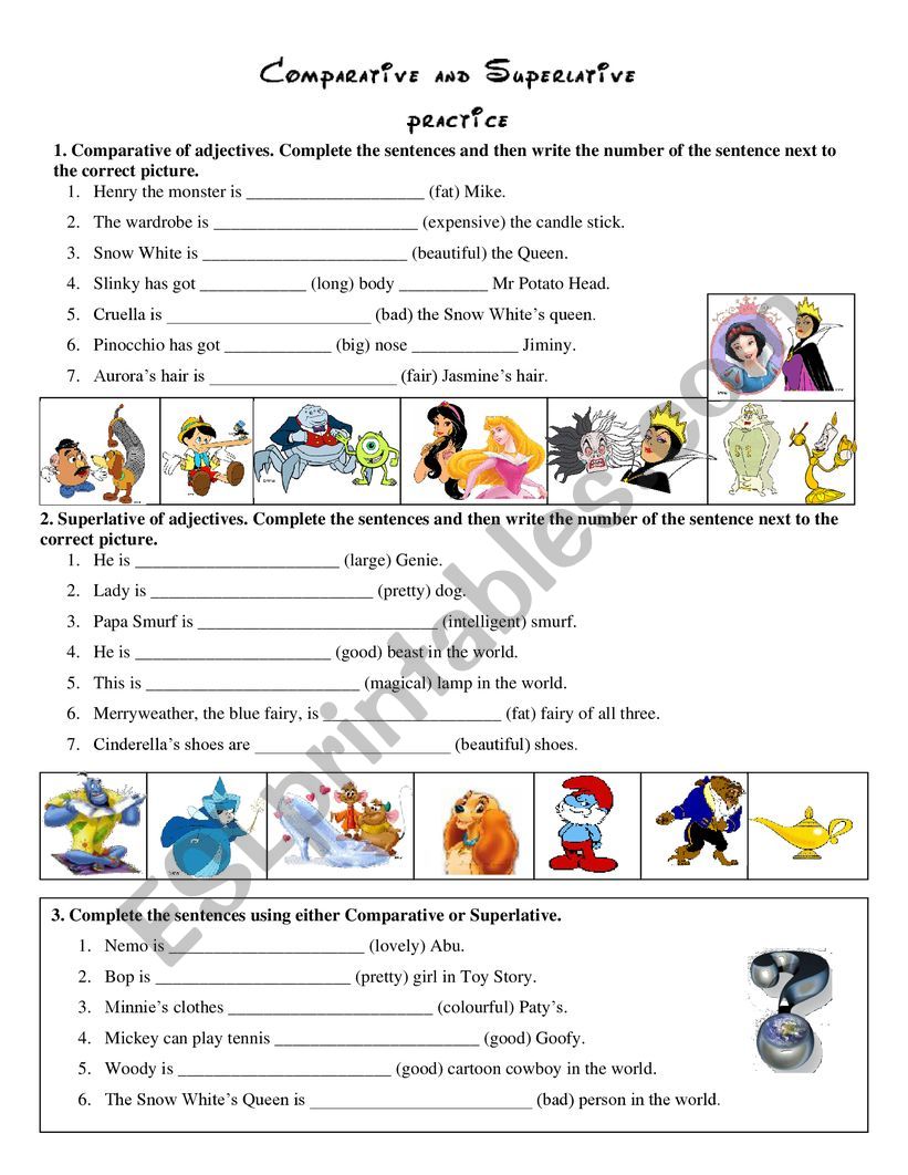 Comparative  worksheet