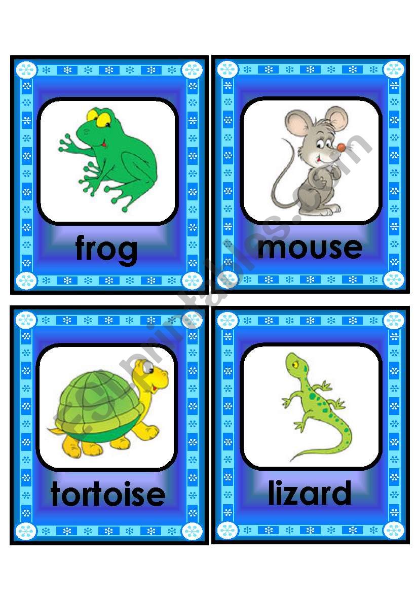 lovely animal and creature flashcard set - 4th part
