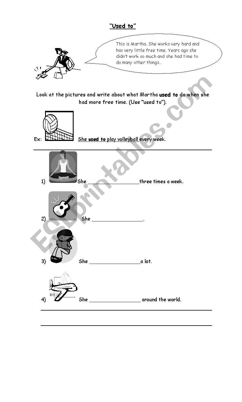 used to worksheet