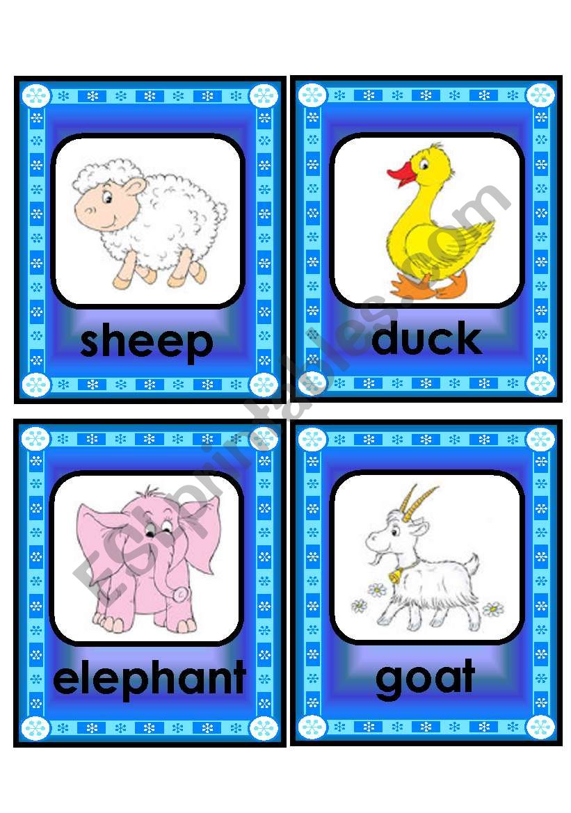 lovely animal and creature flashcard set - 3rd part
