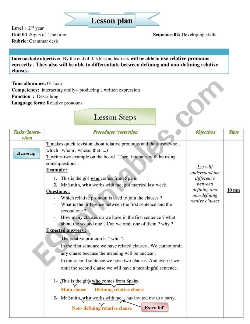 relative pronouns worksheet