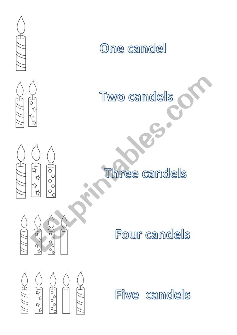 Count the candles worksheet