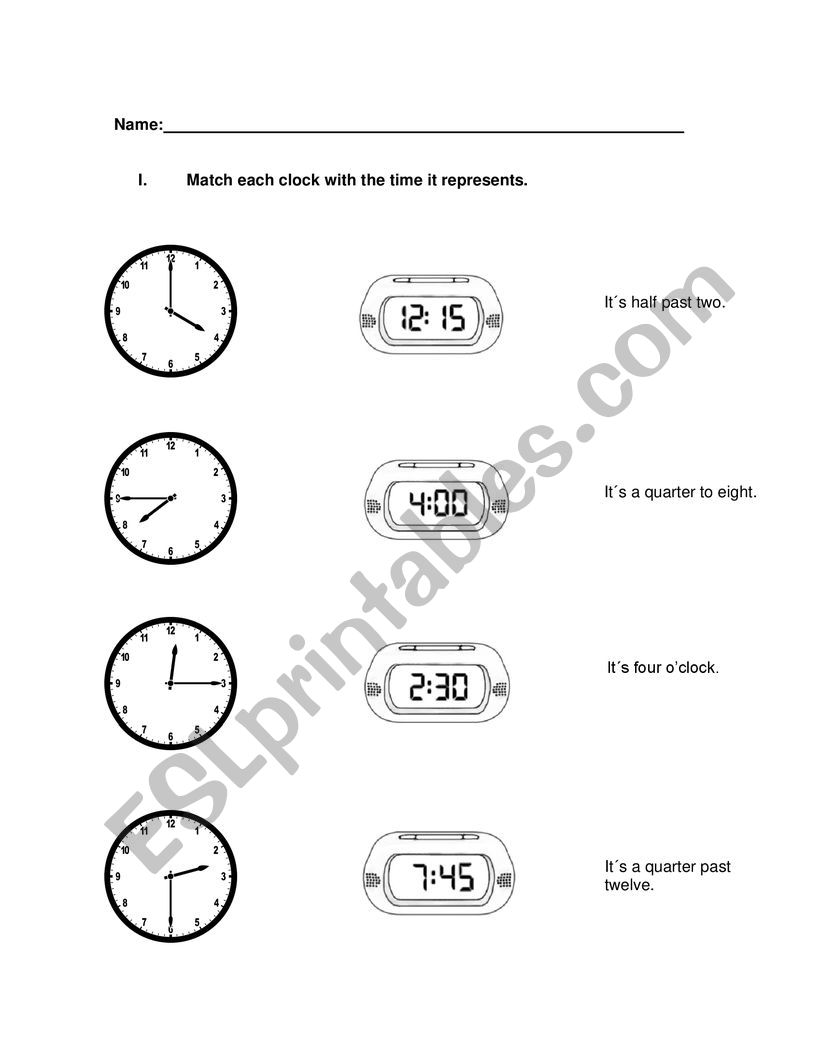 Time worksheet