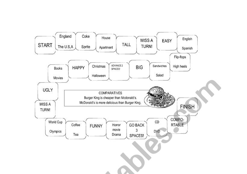 Comparative and superlative game