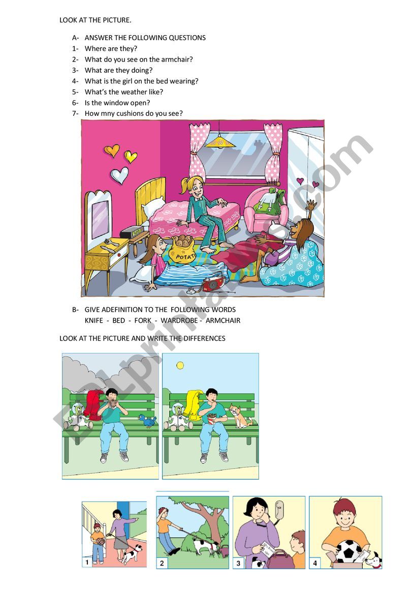 PICTURE DESCRIPTION worksheet