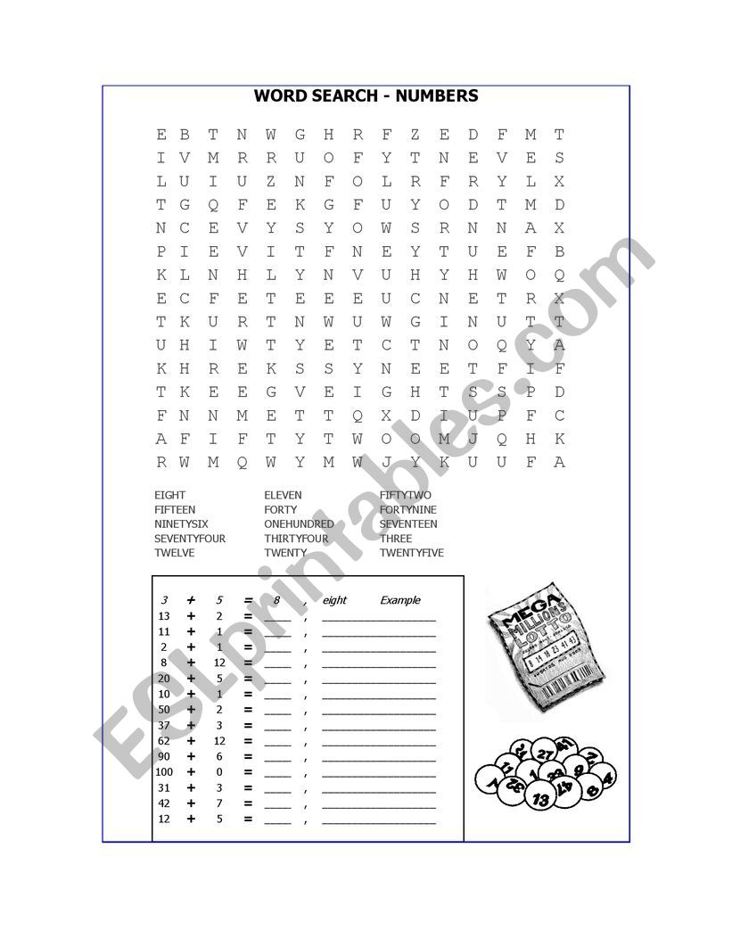 The Numbers worksheet