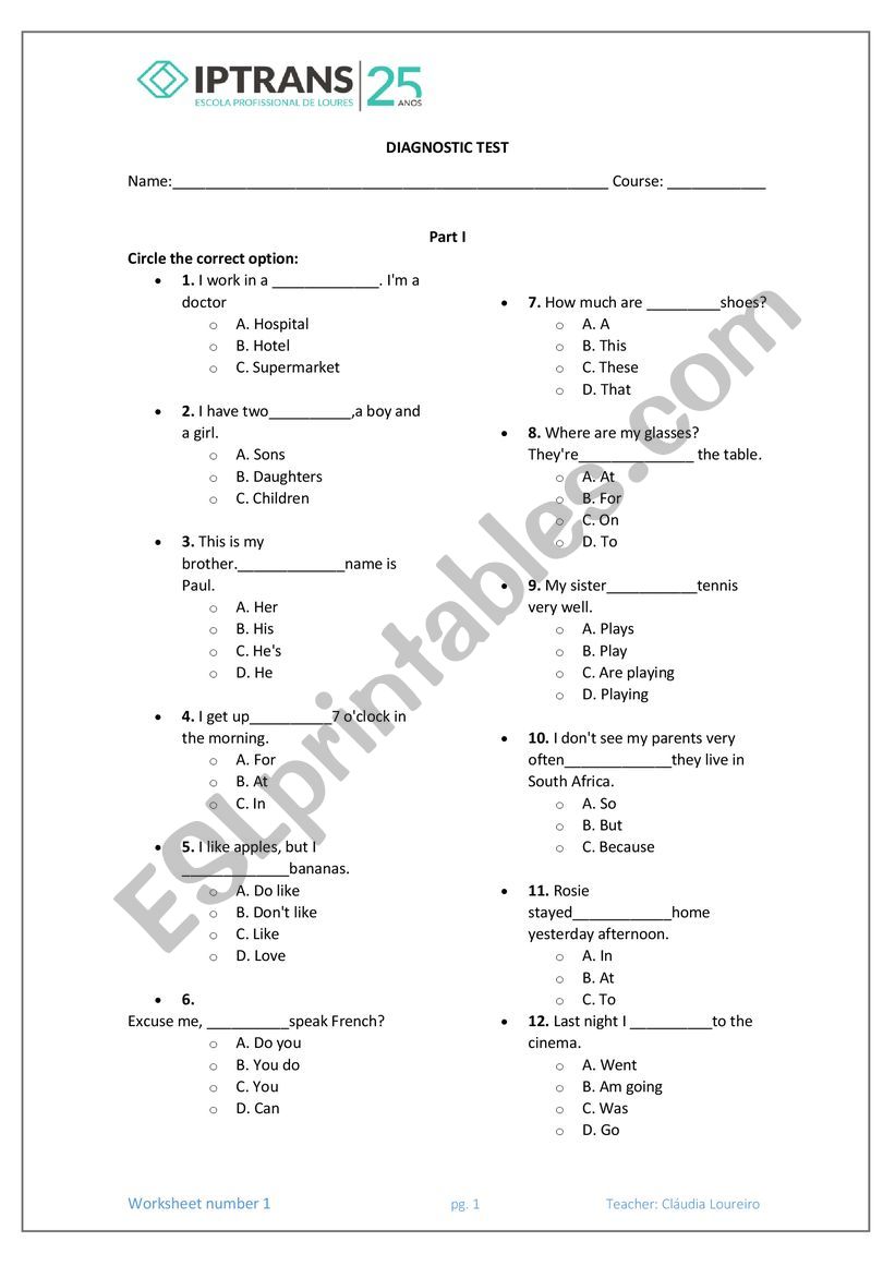 present simple worksheet