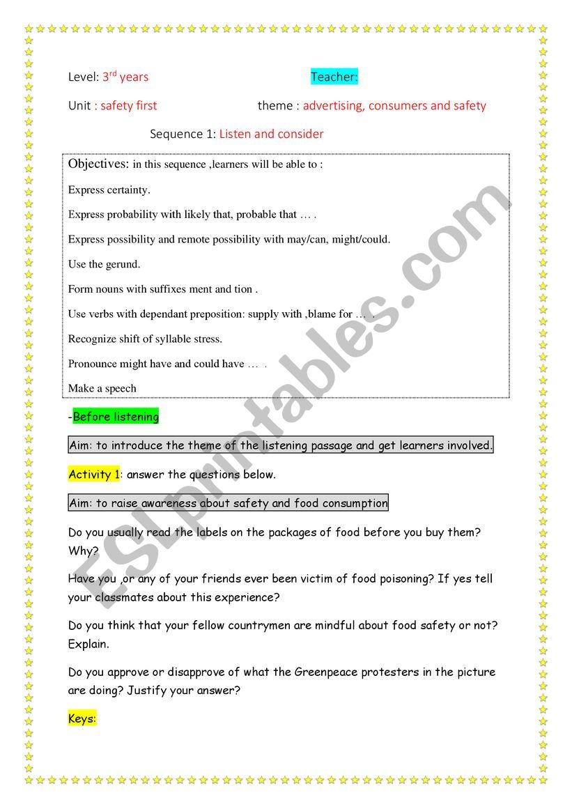 advertising consumers and safety