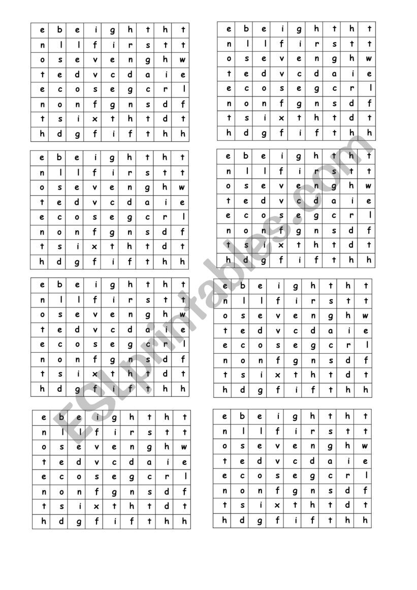 ordinal numbers wordsearch worksheet