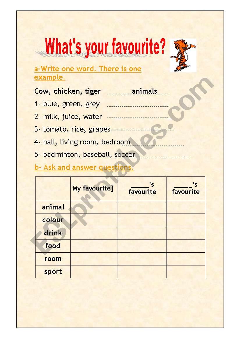 Kids Exercises worksheet