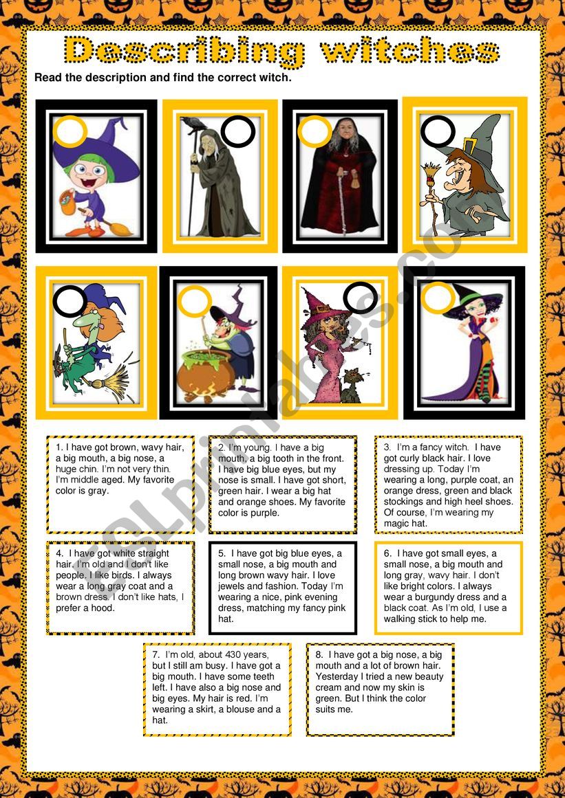 Halloween - Describing witches