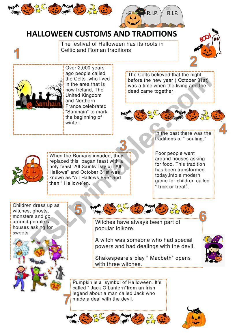 HALLOWEEN: CUSTOMS AND TRADITIONS