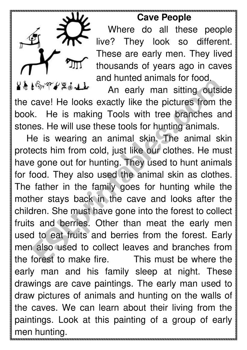 A story about Cave People short