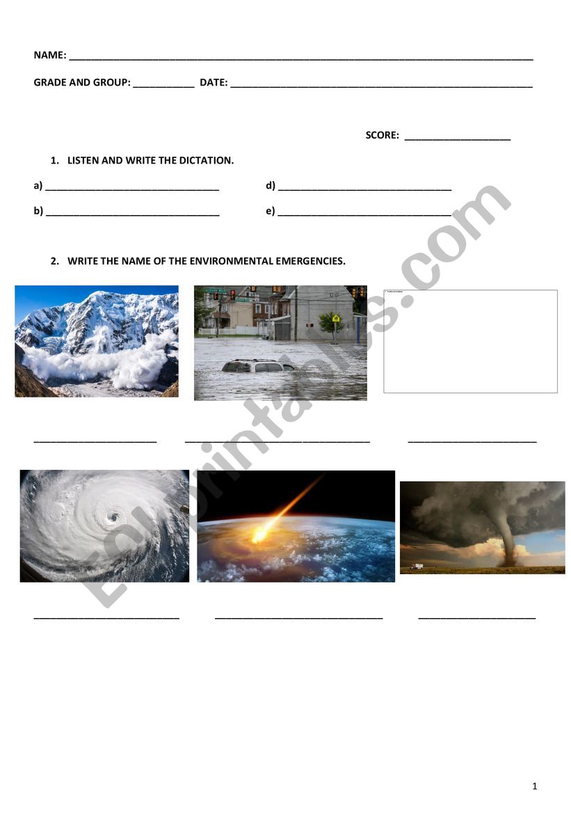 ENVIRONMENTAL EMERGENCIES TEST 2