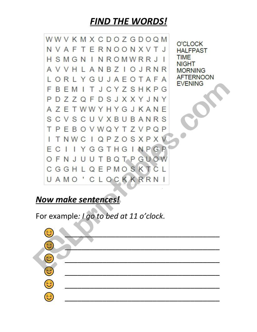 WORD SEARCH worksheet
