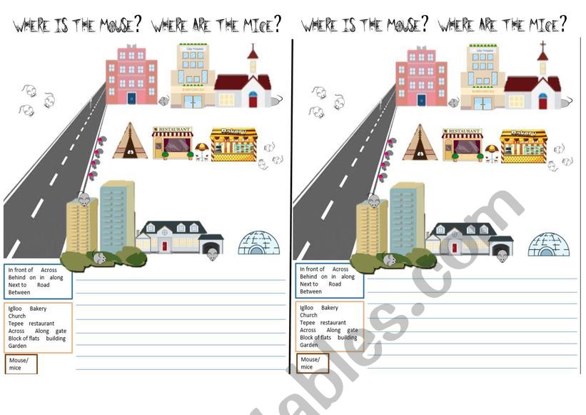 Where are the mice? worksheet