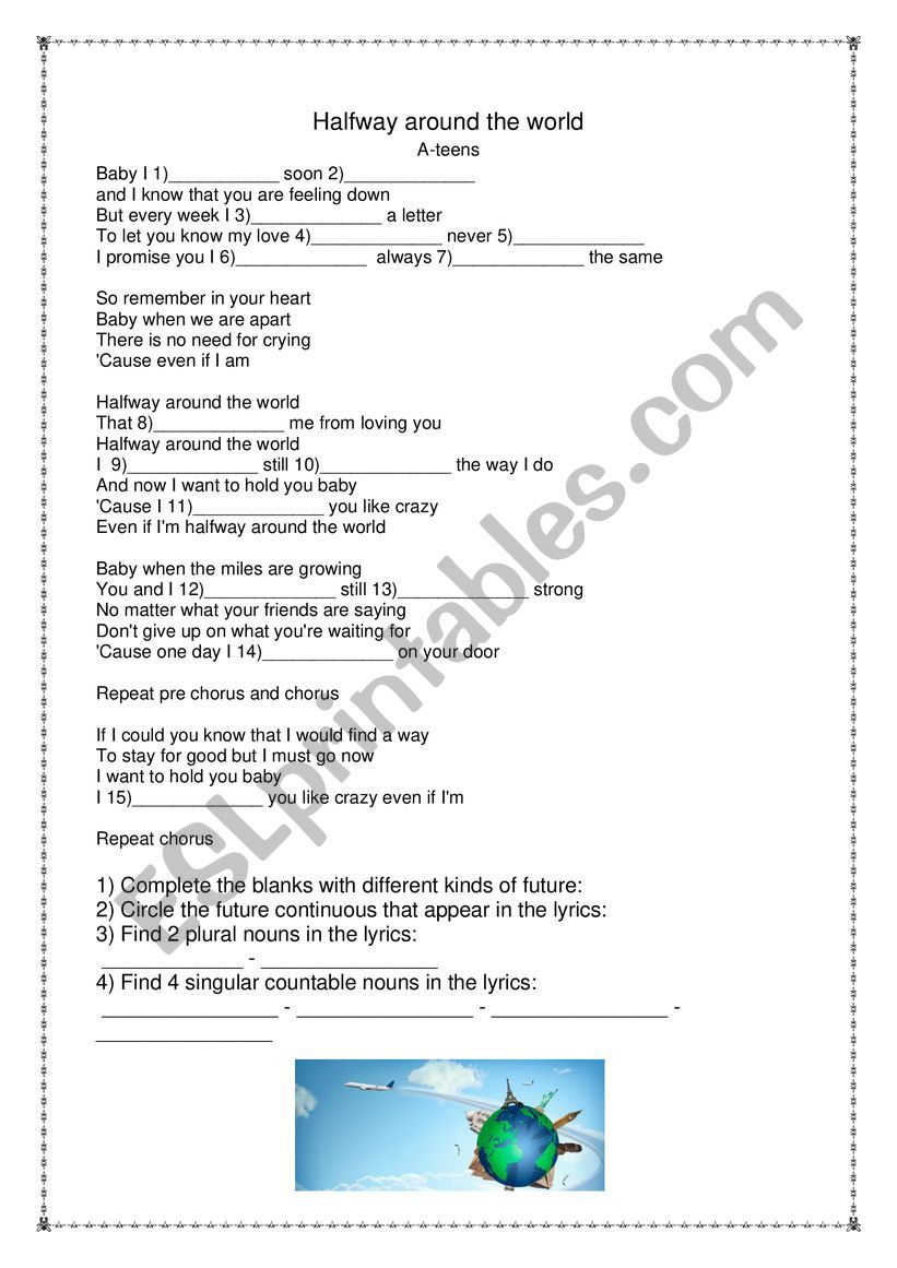 SONG to study futures and countable nouns