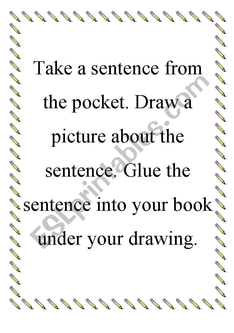 Read and draw sentences worksheet