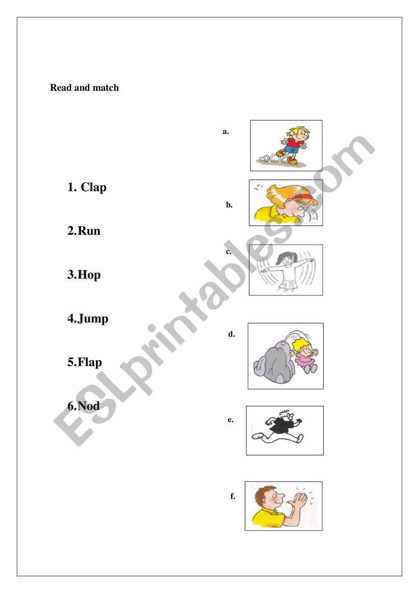 action verbs in class worksheet