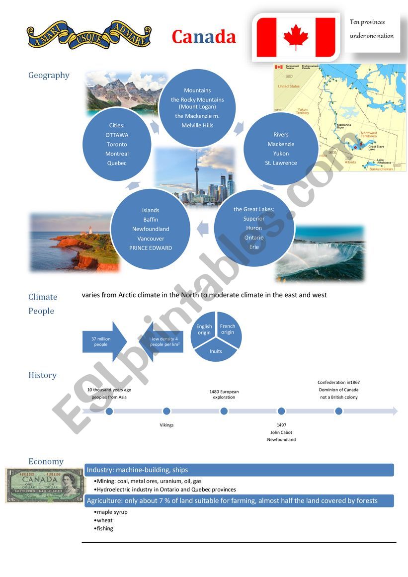 Canada worksheet