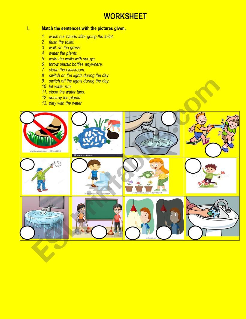 WRITING ABOUT ENVIRONMENTAL PROBLEMS AT SCHOOL - ESL worksheet by SONIARA