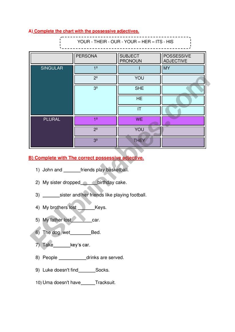 Object pronouns worksheet