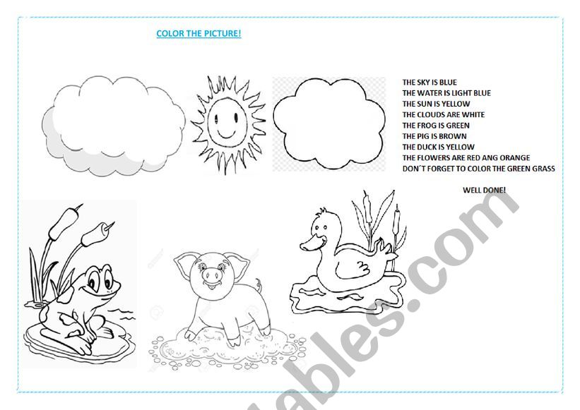 Read and Color! worksheet