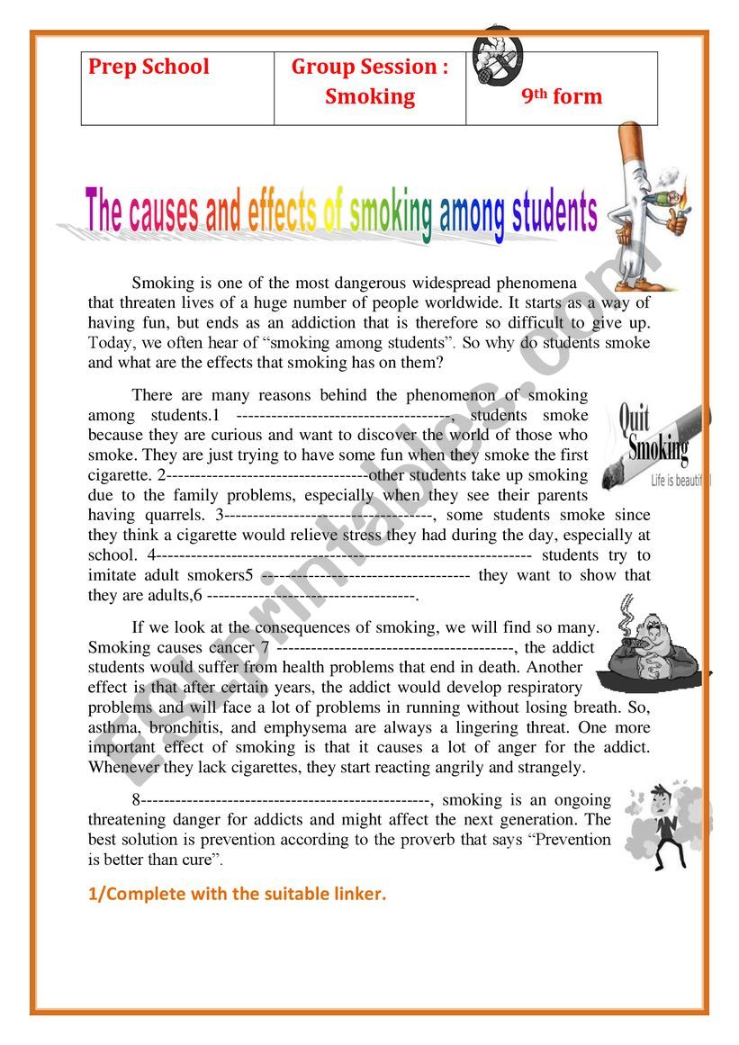 literature review on smoking among students