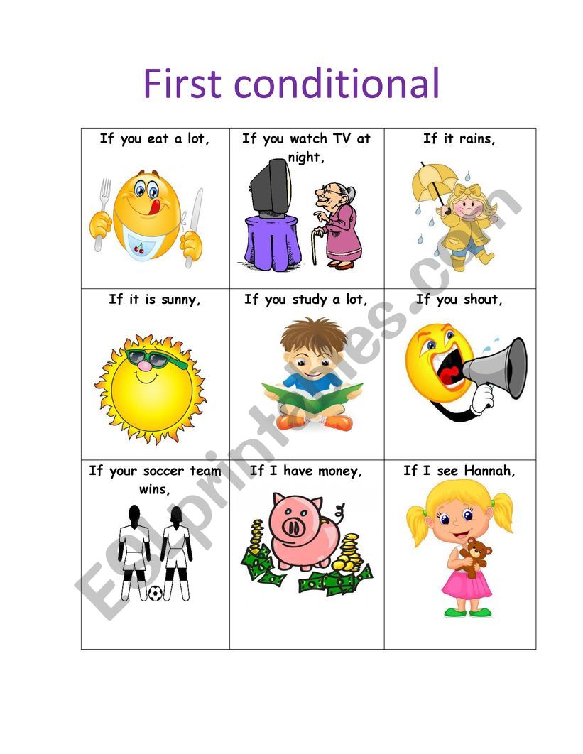 first conditional speaking cards part 1