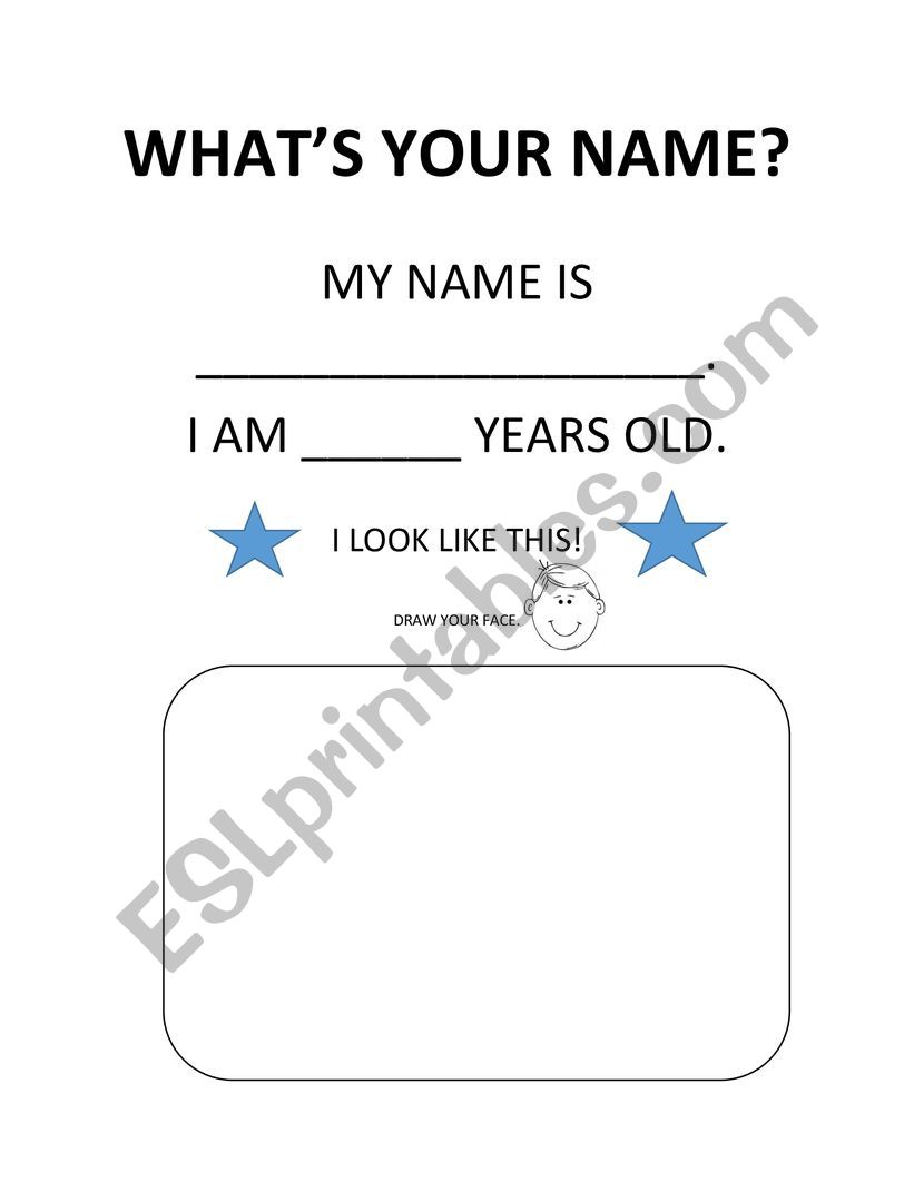 WHATS YOUR NAME? worksheet