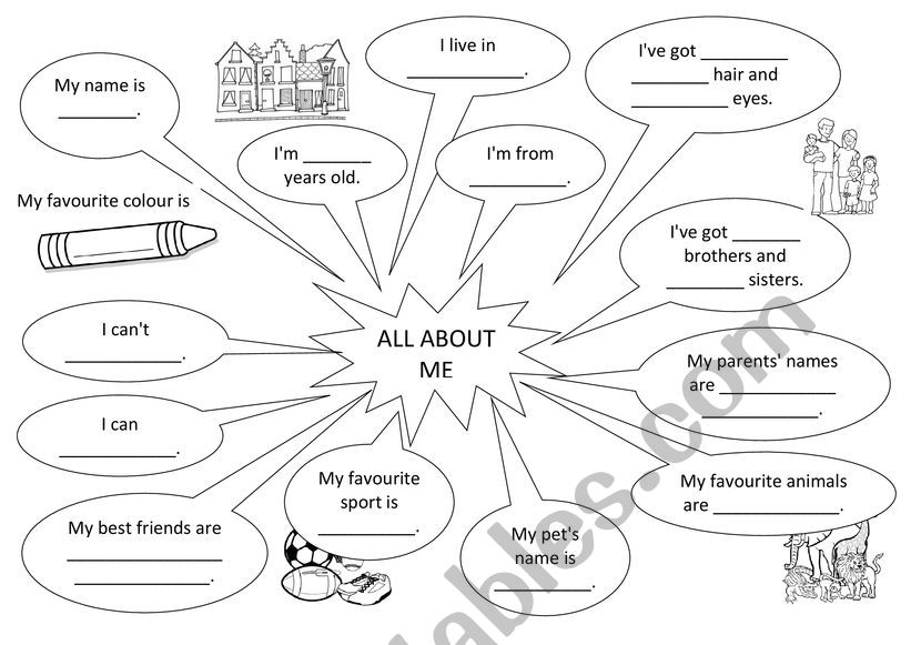 All about me worksheet