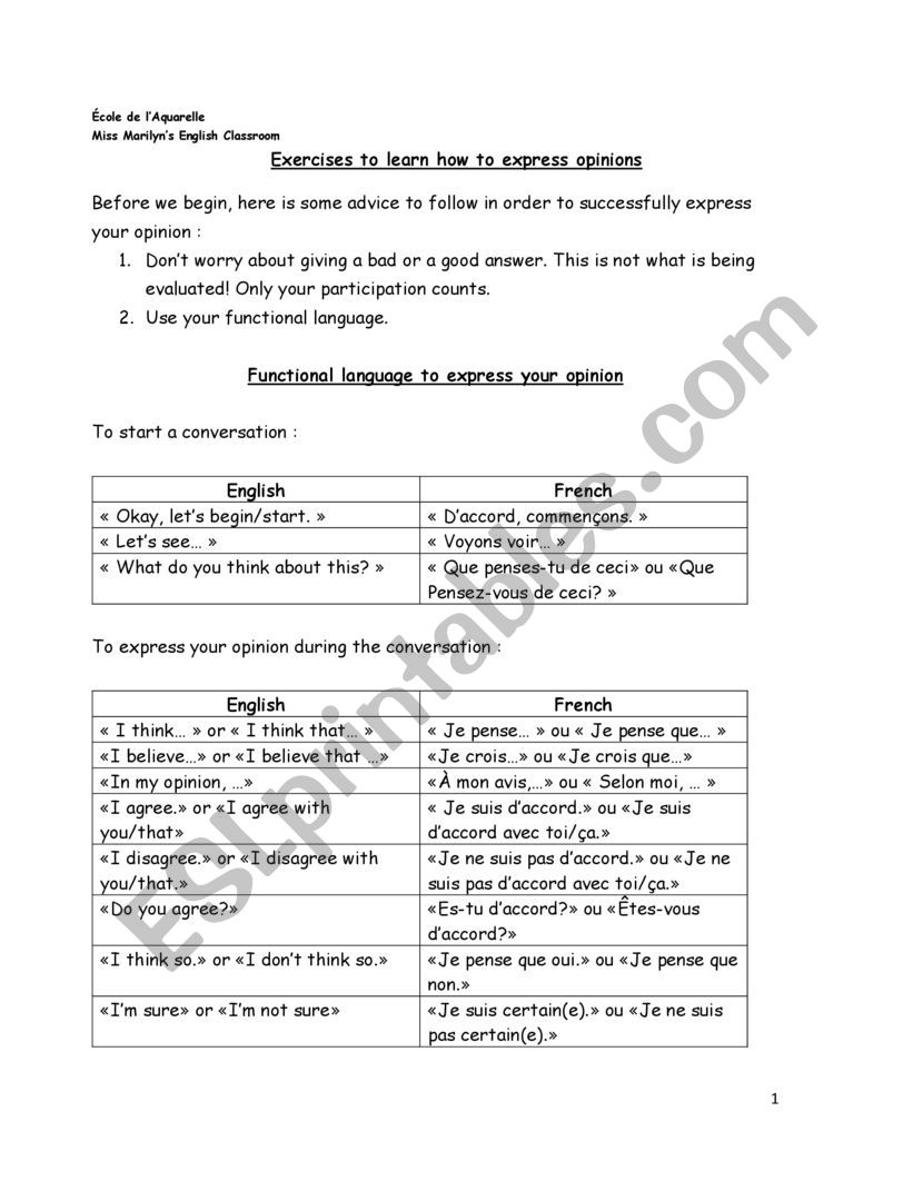 Comparatives and expressing opinions or preferences