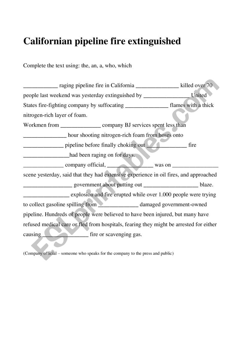 add relative pronouns and articles 