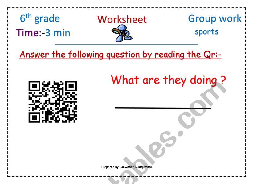 QR code worksheet worksheet