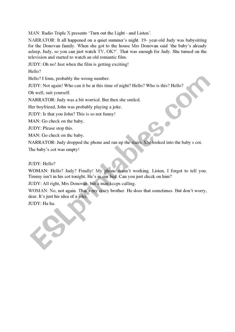Babysitting worksheet