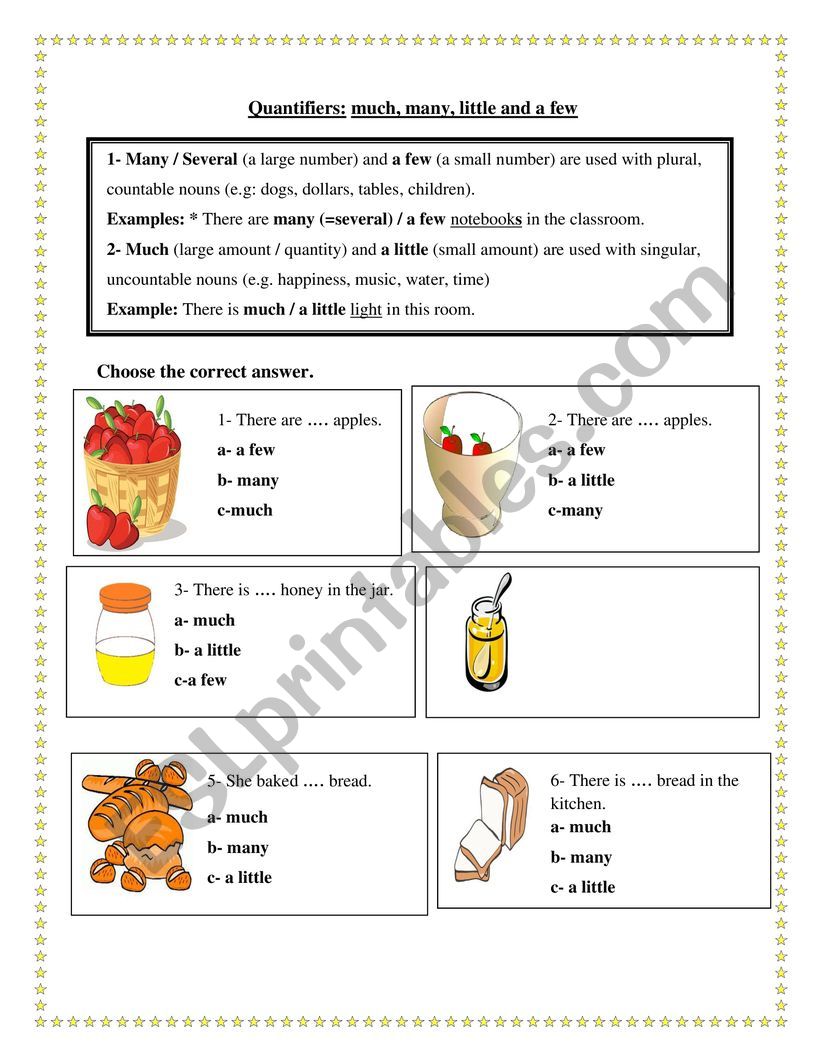 Quantifiers 1 worksheet