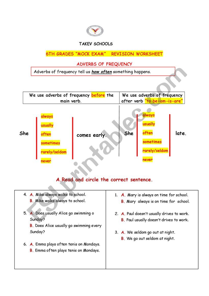 Revision of present simple&present continuous