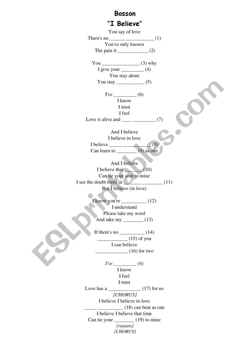 Listening Comprehension worksheet