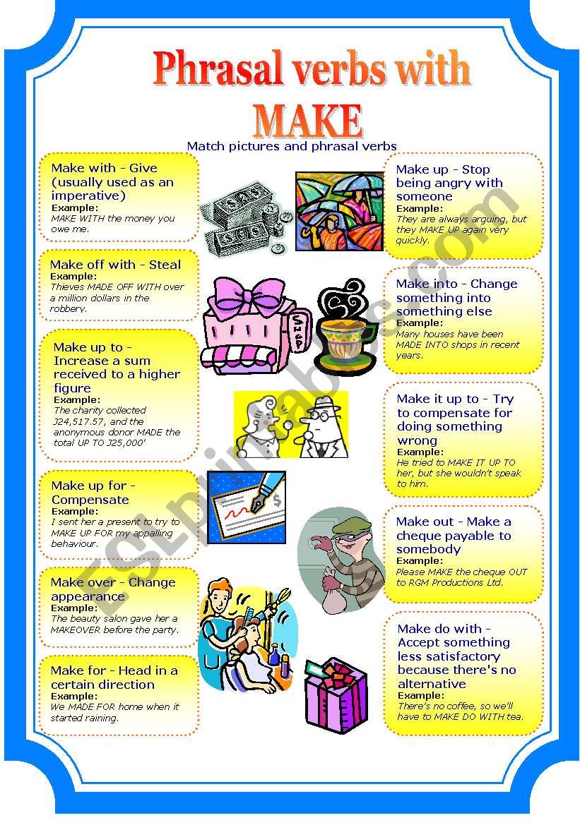 Phrasal verbs with MAKE worksheet