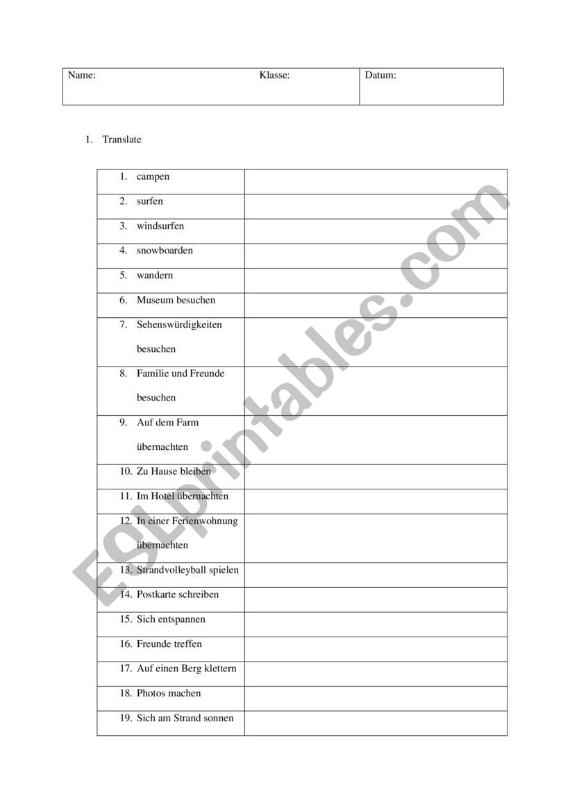 Test worksheet