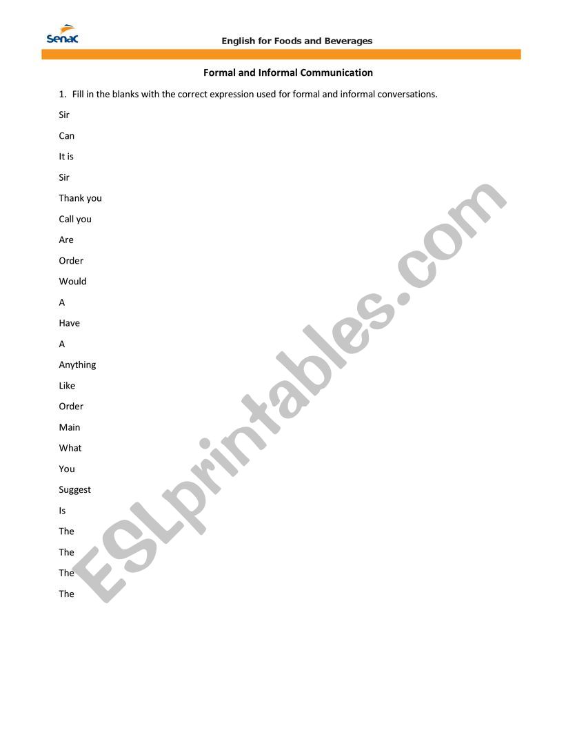 Formal and Informal Communication