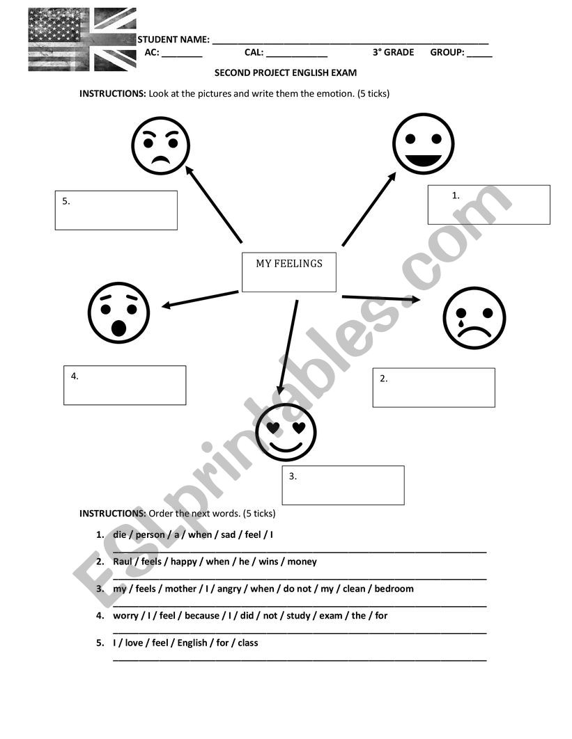 Emotions worksheet