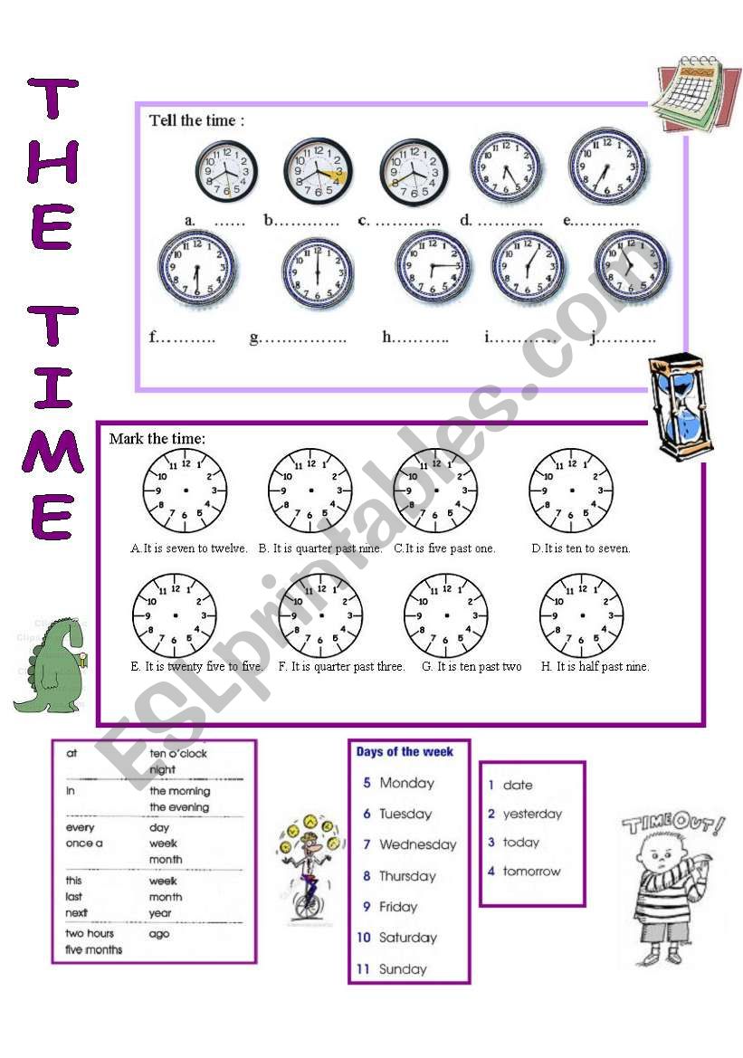 THE TIME worksheet