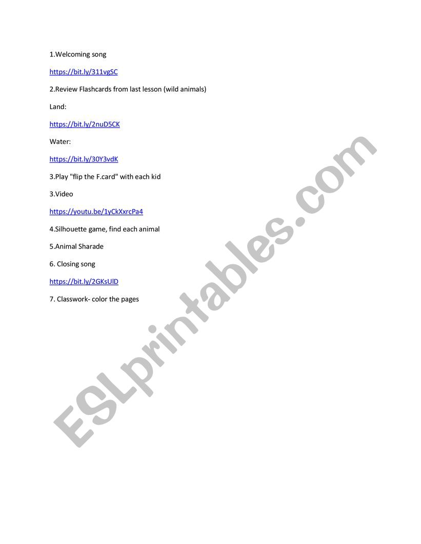 Lession plan worksheet