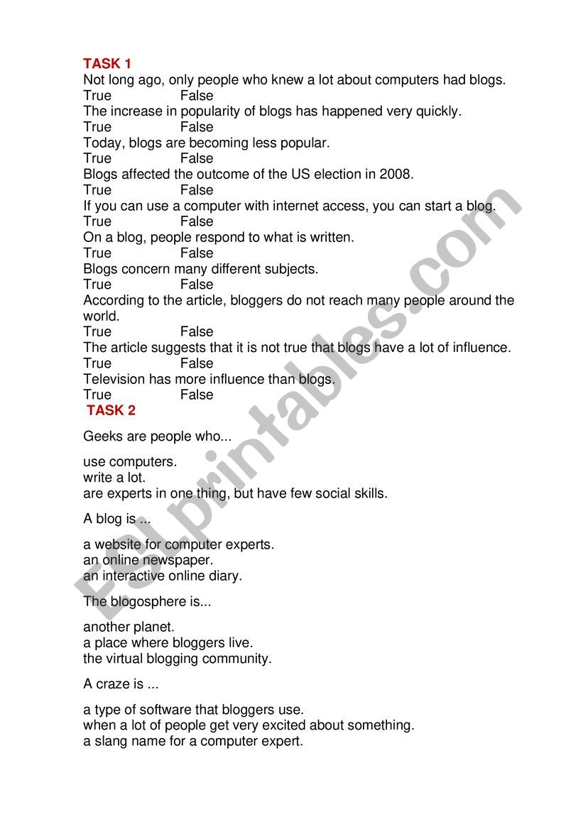 Business English worksheet