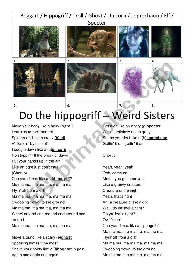 Do the hippogriff - Weird Sisters (Harry Potter)