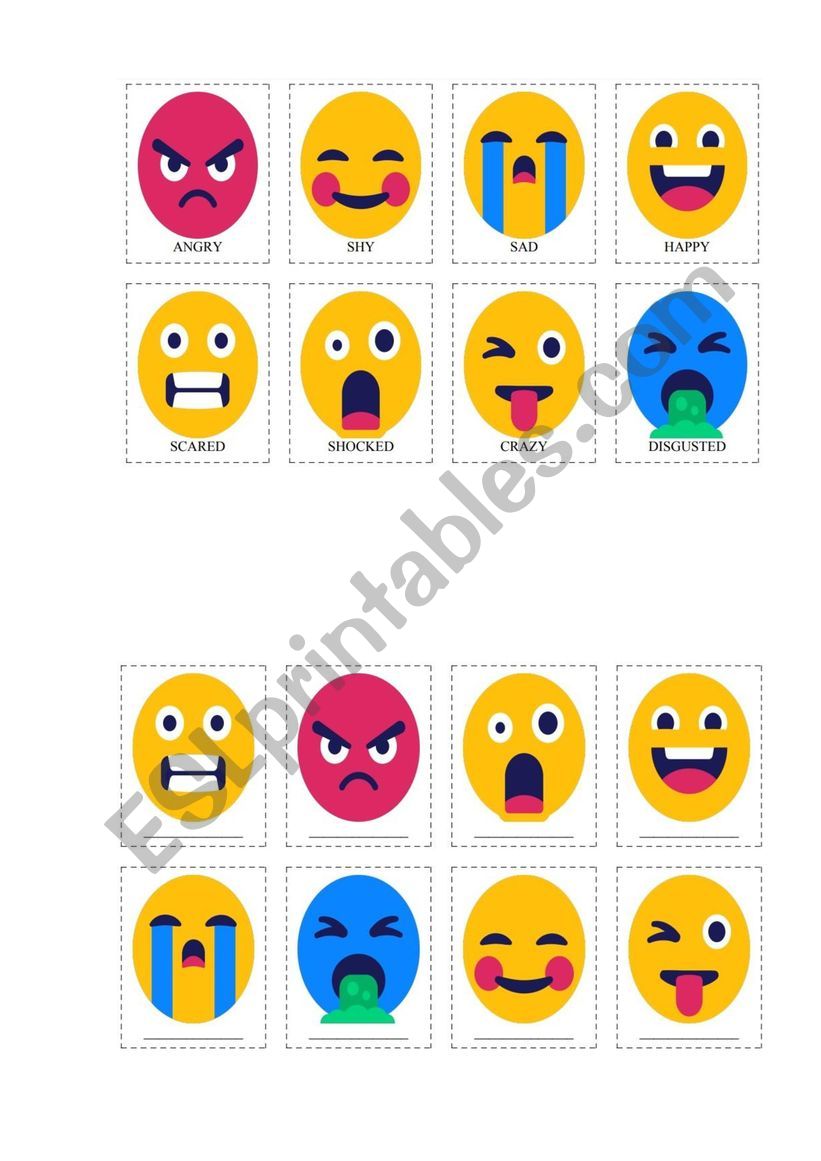 ADJECTIVES EMOTIONS worksheet