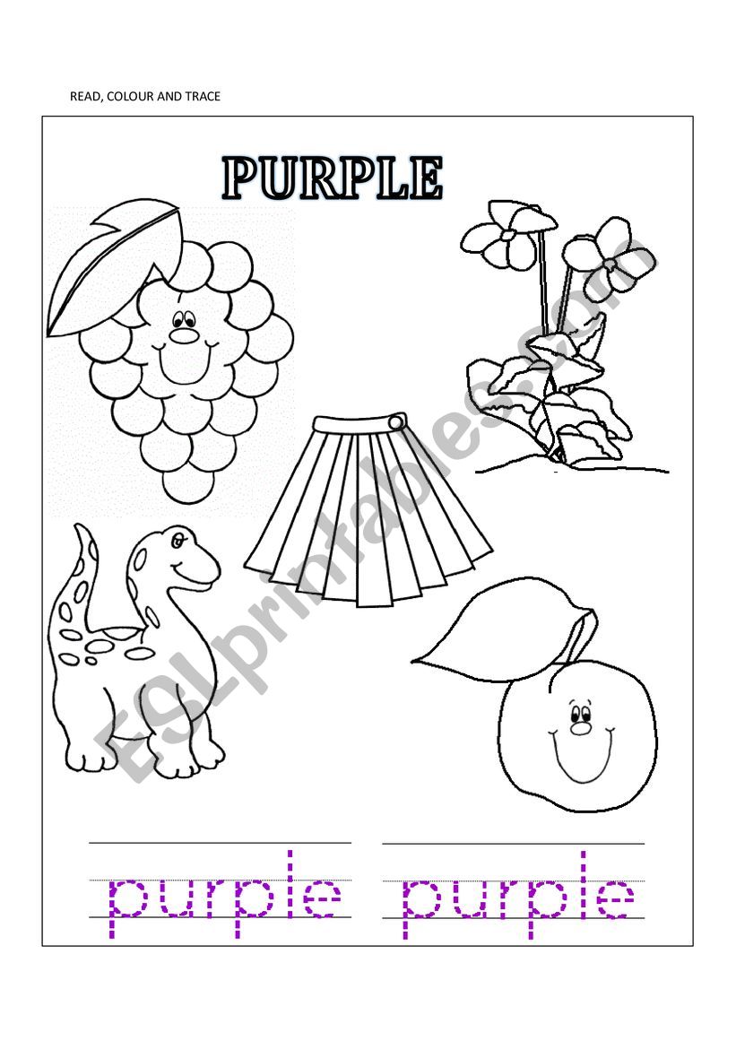 purple everywhere worksheet