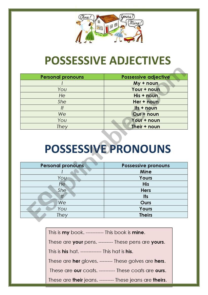 possessive  worksheet